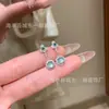 Atacado do Fabricante: Brincos Pequenos de Jade Água Vermelho e Azul, Banhados a Prata S925, Design Fresco e de Alto Padrão, Jade Birmanês