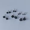 S925 brincos de prata das mulheres simples nicho design avançado sentido brincos mini diamante único diamante brincos atacado e1139