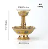 Copo Indiano de Latão Pintado para Oferenda, com Gravação de Padrão Auspicioso de Pavão, Copo de Oferenda Doméstico, Ornamento de Mesa, Disponível em Várias Cores