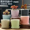 Vaso de Flor Suculenta Cerâmica Preço Especial Liquidação Esmaltado Tamanhos Grande e Pequeno Simples Pastoral Mesa Vasos de Barro Respirável Plantas Leede Estoque