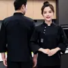 Roupa de Trabalho Impermeável para Chef Manga Curta Unissex Respirável Roupa de Trabalho para Cozinha de Catering Uniformes para Restaurante Ocidental Hotelal Manga Longa Profissional