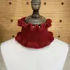 Nuevo Calentador de Cuello con Cuello de Volantes de Color Sólido Dongdaemun Suéter de Lana Tejido Otoño e Invierno Cuello Falso Protector de Cuello Cálido