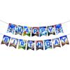 Sonic Nuevo Globo Bandera Pastel Inserto Mantel Decoración de Fiesta Suministros Set
