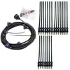 Kit de Atomización Aspersor de Riego Flor de Curva Ajustable Enfriamiento de Granja Eliminación de Polvo Humidificación Barra de Extensión Sistema de Aspersión