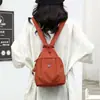 Mochila Pequena Feminina de Uso Duplo com Uma Alça e Duas Alças, Mochila Pequena Leve Casual, Mini Bolsa da Moda para Mulheres