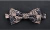 Traje formal para hombre de poliéster seda de alta calidad con 1200 puntadas, moda británica, estilo coreano, pajarita de mariposa de doble capa