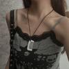 Collar de Acero de Titanio Cuerda Negra Peine para el Cabello para Mujer Dulce Cool Cadena para Suéter Nuevas Explosiones Diseño Nicho Accesorios de Collar