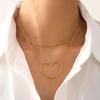 INS Europeo y Americano Corazón Hueco en Capas Cadena Clavícula Acero Inoxidable PVD Chapado Oro de 18K Nicho Minimalista Collar Lujo Ligero Mujer