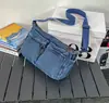 Atacado Transfronteiriço Bolsa Pequena Transversal Casual Japonesa e Coreana para Mulheres 2026 Nova Bolsa Leve de Jeans Grande Capacidade Bolsa de Ombro Transversal