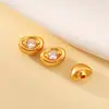 Cuentas Espaciadoras de Plata 925 Chapadas en Oro con Circonitas Incrustadas con Forma de Lingote y Agujero Pasante, Cuentas Sueltas para Pulseras, Collares y Accesorios de Joyería Hechos a Mano