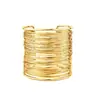 Pulsera suave exagerada Europa y Estados Unidos personalidad transfronteriza oro pulsera abierta francesa hueca nicho pulsera fabricantes al por mayor