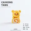 Série Loja de Sobremesas de Resina Urso Manteiga Desenho Animado Acessórios DIY Enfeites de Mesa Pequenos Pingentes Adereços para Vídeos Curtos