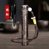 Encendedor electrónico USB recargable, a prueba de viento, creativo y personalizado, hecho de sándalo, encendedor de cigarrillos portátil