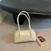 Bolsa de almofada retrô de cor sólida estilo coreano, bolsa de mão de boliche única, nova bolsa de ombro sob o braço de alta moda 2026