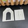 Molde de silicona para modelado de puerta de madera amor marco de puerta herramienta manual para decoración de pasteles de azúcar molde de chocolate molde de yeso