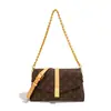 Bolsa Quadrada Pequena de Luxo Inspirada em Vintage para Mulheres, Bolsa de Ombro Estilosa com Estampa de Nicho Levemente Luxuosa, Bolsa de Ombro e Transversal