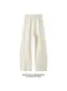 Coleção Outono 2026: Calça Wide Leg Plissada Efeito Linho Branco, Tamanhos M-5XL, HK26675-Especial P26