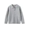 Suéteres de Cashmere de Alta Qualidade Selecionados com Gola Polo para Meninos e Meninas, Suéteres Macios e Sedosos para Outono e Inverno para Crianças de Tamanho Médio e Grande