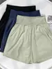 Pantalones Cortos Deportivos de Verano para Mujer para Correr y Entrenamiento con Doble Bolsillo, Pantalones Sueltos Casuales de Longitud Media para Correr y Fitness, Pantalones Cortos de Yoga
