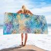 Toalla de Playa de Microfibra Doble Cara de Terciopelo Transfronteriza con Impresión Digital de Logo Personalizado, Toalla de Baño Rectangular Grande, Gruesa y Suave