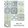 Vintage Tile Pattern Frosted Floor Sticker Cozinha Backsplash Desktop Roupeiro Remodelado impermeável resistente ao desgaste adesivo de parede