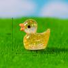 Micro-paisagem Bonito Fino Glitter Amarelo Pato Boneca Pingente Paisagismo Resina Decorações Acessórios Mini Pequenos Ornamentos