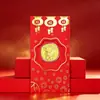 2027 Año de la Oveja Moneda de Oro Propicia Atracción de Riqueza Tarjeta de Dinero Bolsa de Terciopelo Paquete de Sobre Rojo Moneda Conmemorativa de Pan de Oro Regalo de Año Nuevo