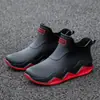 Nuevas Botas de Lluvia Cortas para Pareja Hombres y Mujeres Zapatos de Lluvia Trabajo de Cocina Pesca Lavado de Autos Impermeables a Prueba de Olores Zapatos de Goma con Forro Polar Zapatos de Agua