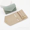 Fu Chen PU portátil multifuncional joyería rollo pequeño aretes anillo aretes collar pulsera bolsa de almacenamiento logo imprimible