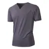 Europa y Estados Unidos comercio exterior transfronterizo desean hombres verano deportes fitness ocio elástico vertical cuello redondo vertical manga corta camiseta