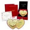 Regalo de Acción de Gracias en Stock por Cumplir Treinta Años Corazón de Amor Dorado Pastel Forma de Corazón Caja de Regalo Exquisita de Alta Gama Souvenir de Negocio de Seguros