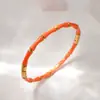 Pulsera con Hebilla de Bambú de Estilo Nuevo Europeo y Americano, Pulsera Colorida de Esmalte de Moda para Mujer