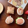 Colgante Creativo Lindo Pan de Hamburguesa Muñeco de Peluche Llavero Muñeco de Bolsa Comida para Jugar Llavero Colgante