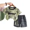 Ropa para Niños Doudou de Comercio Exterior 2026 Verano Nuevo Estilo 0-4 Años Conjunto Casual de Dos Piezas Elegante Tie-Dye de Manga Corta para Niños