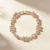 Pulsera de Trébol de Cuatro Hojas con Diamantes Completos de Alta Calidad Gvc Ji para Mujer, Cristal Súper Brillante, Moda, Lujo Ligero, Joyería Elegante y de Gama Alta
