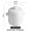 Olla de Cerámica Impermeable para Estofado Hotel Phnom Penh con Tapa Doble Tapa Boles Binaurales para Estofado de Nido de Pájaro con Recipiente Interior Olla para Huevo al Vapor Olla para Estofado Olla Pequeña para Sopa