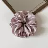 Elástico de Cabelo Plissado Floral Perolado Elegante, Prendedor de Cabelo de Alta Qualidade Estilo Coreano com Vibe Relaxada, Acessório de Cabelo para Rabo de Cavalo Baixo