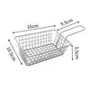 Cesta de Metal de Ferro Transfronteiriça para Frango Frito, Cesta Estilo Americano para Batatas Fritas, Bandeja para Frituras, Itens Fritos, Cesta de Frango Frito Estilo Americano para Exterior