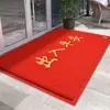 Tapete de Entrada com Laços de Seda, Tapete Vermelho, Tapete de Porta Espesso para Loja, Tapete de Porta Impermeável Antiderrapante, Tapete de Boas-Vindas para Uso Comercial