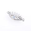 Conector de pulsera para mujer, estilo retro europeo y americano, con forma de hoja de ojo de palma, accesorios de joyería Aobao, con preservación del color, galvanizado