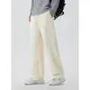 Novedad de Otoño Pantalones de Punto Saber para Hombre Otoño Holgados Rectos Pierna Ancha Pantalones de Chándal