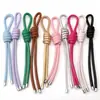 Llavero Colgante de Cordón de Cuero Peruano Hecho a Mano DIY Cadena Tejida para Teléfono Fabricación de Llaveros Accesorios para Bolsas