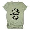 Amazon ebay ropa de mujer al por mayor comercio exterior europeo y americano es lo que es letra casual camiseta de manga corta