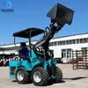 Carretilla elevadora pequeña con ruedas tracción en las cuatro ruedas vehículo de transporte de ingeniería multifunción cabina cargador de orugas de almacén