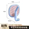 Ganchos de plástico estilo macarrón, ganchos adhesivos para baño sin taladro, ganchos pegables estilo dopamina para entrada y detrás de la puerta
