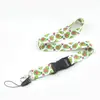 Lanyard de aguacate de dibujos animados para teléfono móvil, accesorios para llaves, socket de poliéster impreso por ambos lados, lanyard largo desmontable anti-pérdida