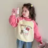 Sudadera con forro polar para niña, elegante y gruesa, nueva capa interior para otoño e invierno 2026 para niños, cuello semi-alto, camiseta básica para niñas