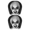O pacote duplo mais vendido da Amazon de capas de encosto de cabeça de terror para Halloween, capas universais de encosto de cabeça de carro, capas de travesseiro de apoio de pescoço para carro