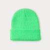 Otoño e invierno cálido color sólido gorro de punto moda coreana simple gorro de cúpula para exteriores gorro para el frío de punto plano al por mayor