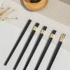 Pauzinhos de liga leve, cozinha, alta qualidade, resistente a altas temperaturas, pauzinhos antiderrapantes, à prova de bolor, cozinha japonesa, pauzinhos pontiagudos especiais, 10 pares, 1 caixa